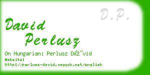 david perlusz business card